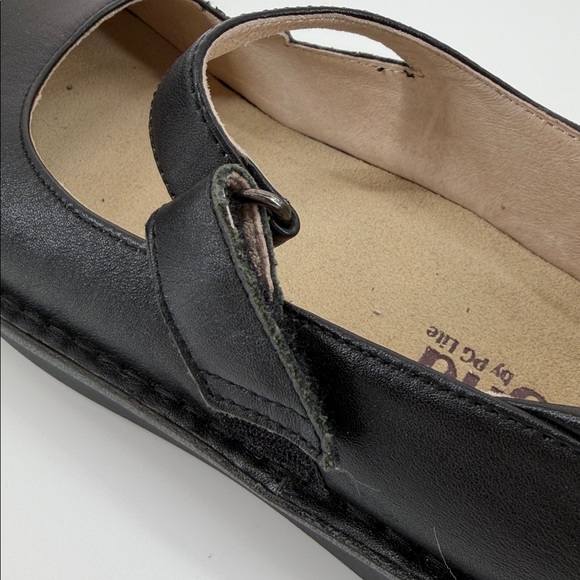 Alegria Dayna Black Napa Leather Mary Jane Velcro Strap Easy On EU 37 US7-7.5 - Picture 9 of 12